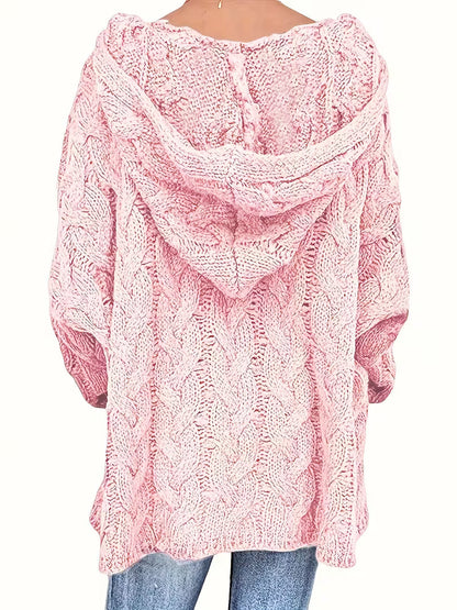 ISLA – CHUNKY KNIT HOODED SWEATER