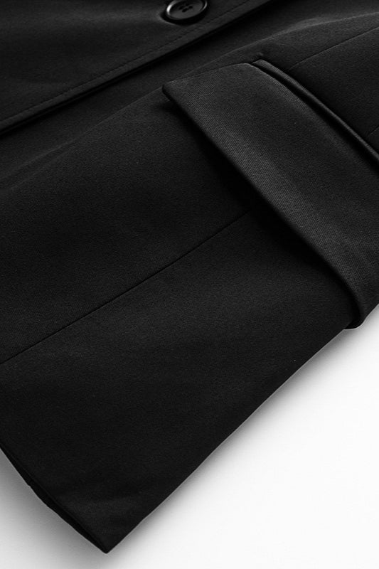 Slim Fit Padded Shoulder Blazer