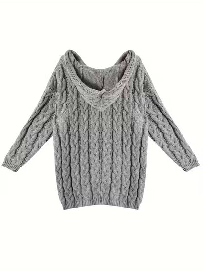 ISLA – CHUNKY KNIT HOODED SWEATER