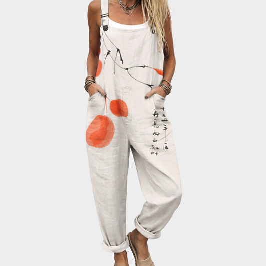 Comfortable Printed Strap Pants