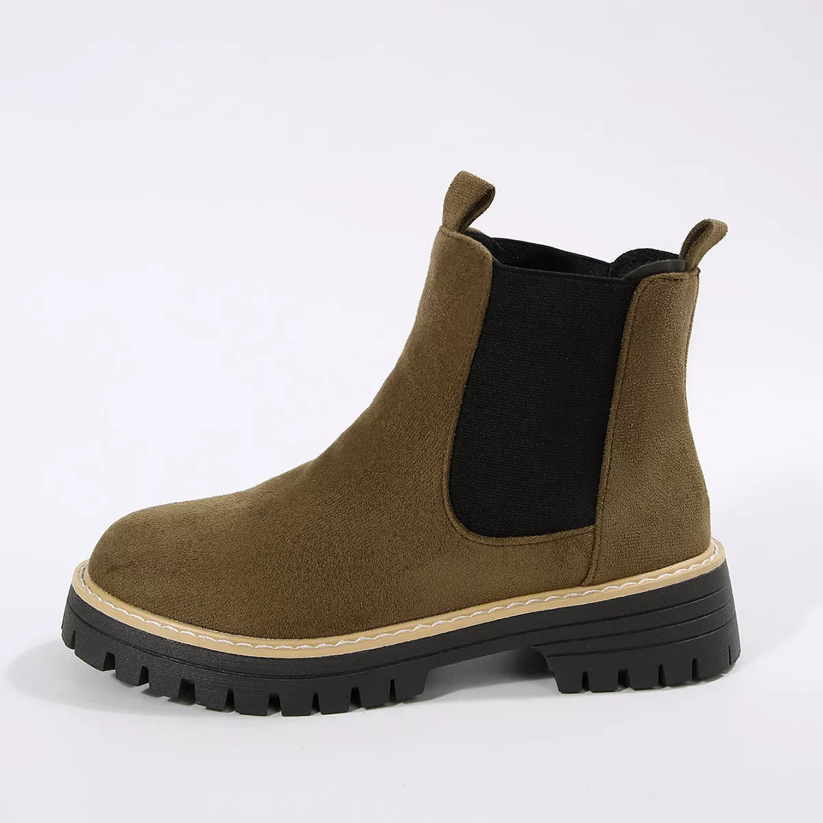 Botines Mujer Tacón Ancho Bloque Punta Redonda - Botas Tobilleras Cómodas Otoño Invierno