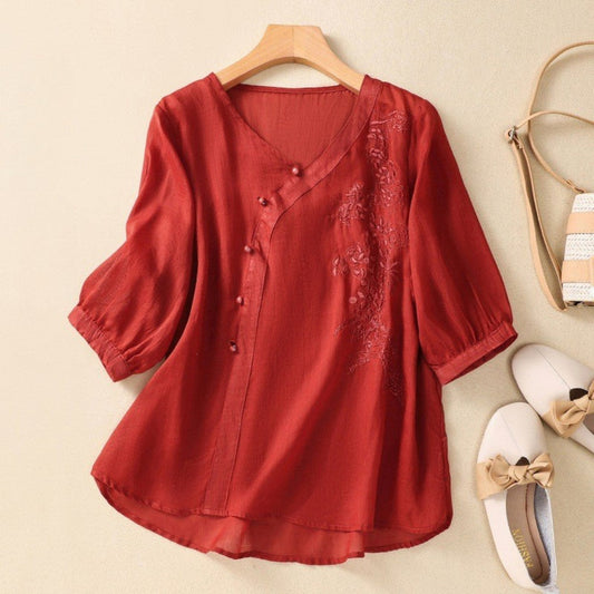 Stella- Asymmetrical Button Tunic