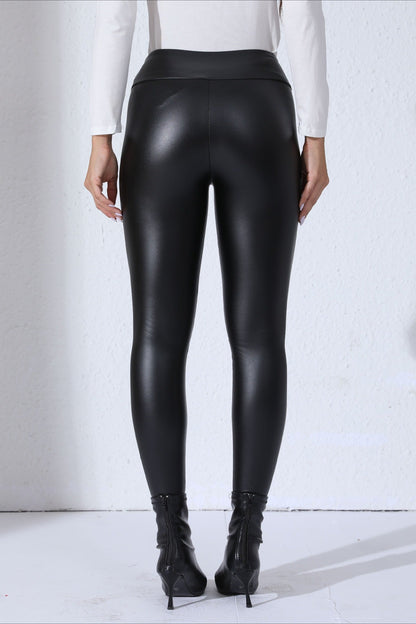 Faux Leather Thermal High-Rise Sculpting Leggings