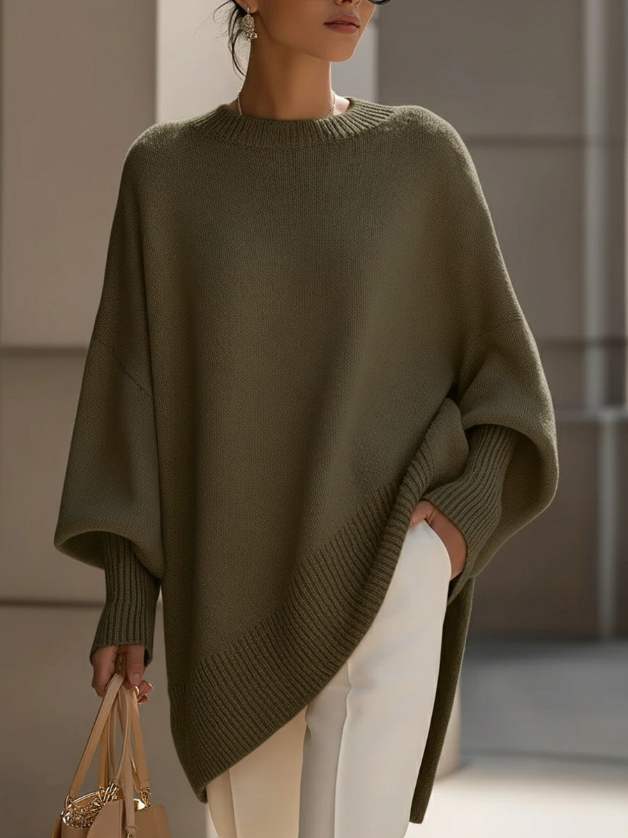 NATALIE – ASYMMETRICAL COZY OVERSIZED SWEATER
