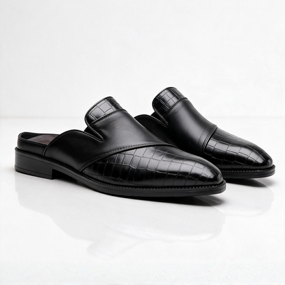 Hudson Croc Embossed Mules