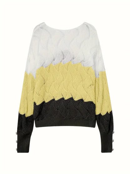 EMMA – COZY CHIC WAVE KNIT SWEATER