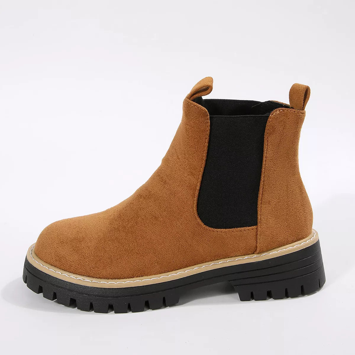 Botines Mujer Tacón Ancho Bloque Punta Redonda - Botas Tobilleras Cómodas Otoño Invierno
