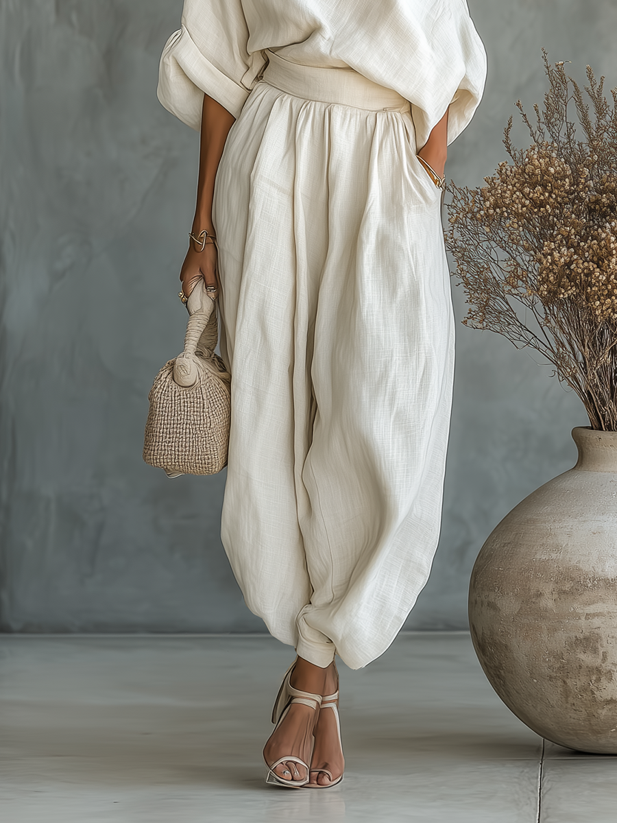 Off-white Linen Set