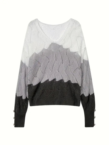 EMMA – COZY CHIC WAVE KNIT SWEATER