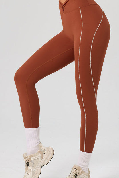 High Waist Twist Front Workout Leggings