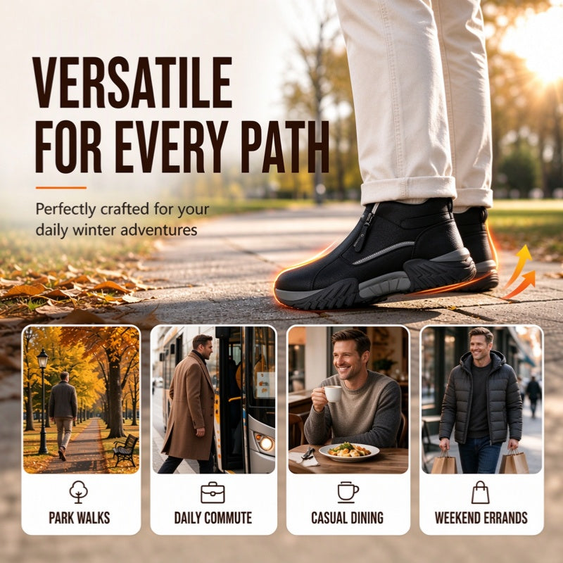 Leif | Men's Fleece-Lined Leather Winter Boots