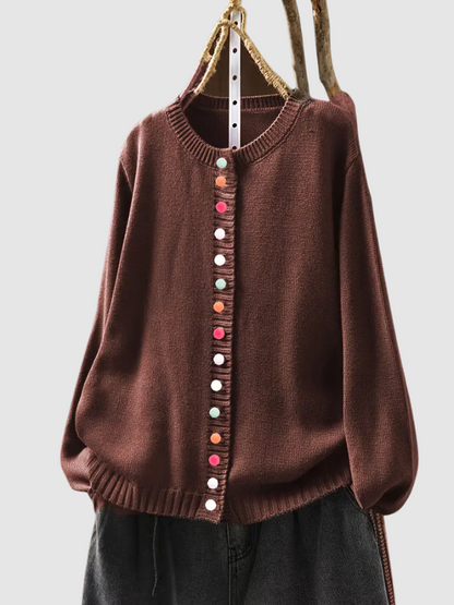 MILA – PLAYFUL BUTTON CARDIGAN