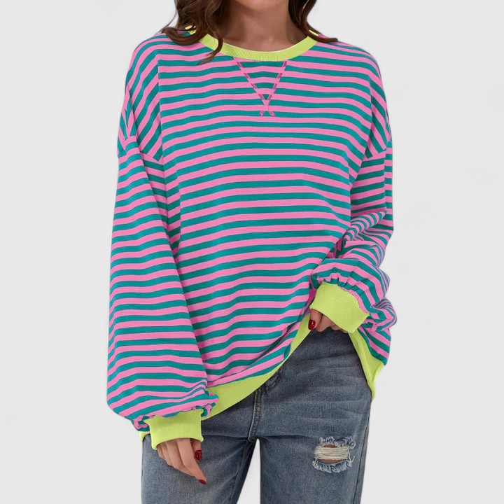 GRACE – OVERSIZED STRIPED SWEATER