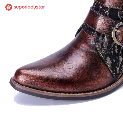 Three-Strap Rebel Ankle Boots