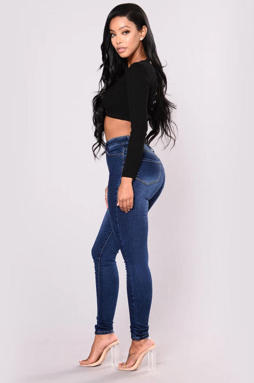 High Waist White Skinny Jeans