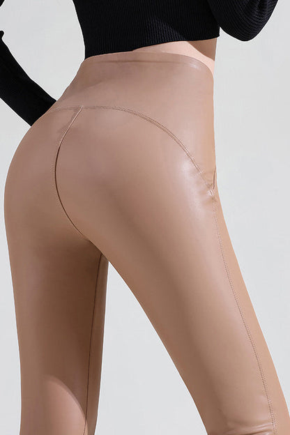 Fleece Lined Faux Leather Leggings