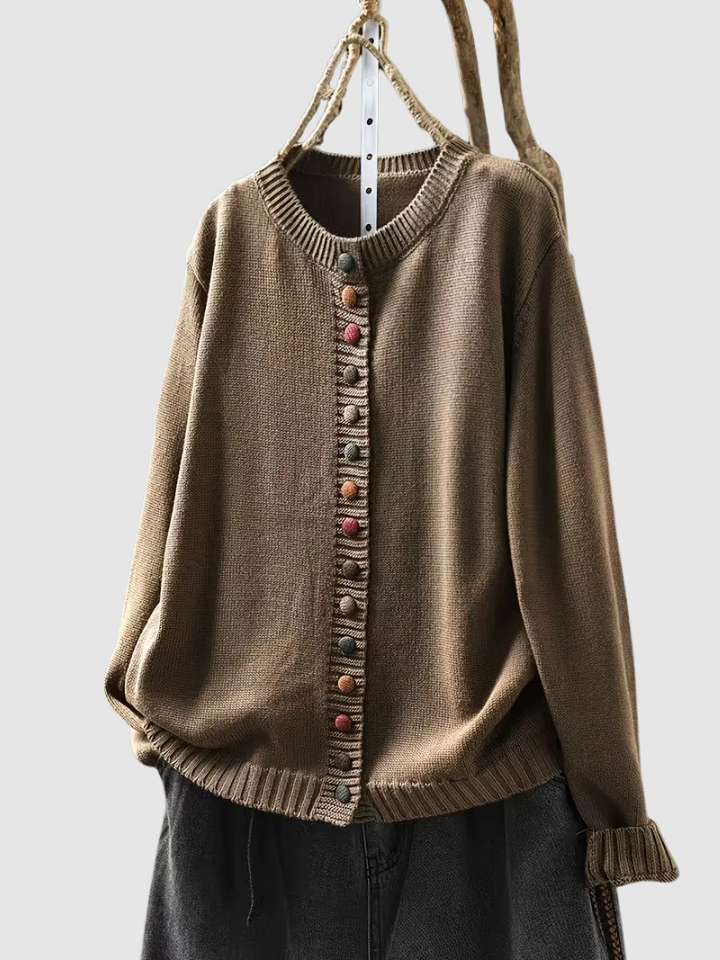 MILA – PLAYFUL BUTTON CARDIGAN