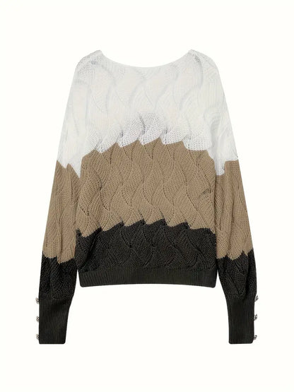EMMA – COZY CHIC WAVE KNIT SWEATER