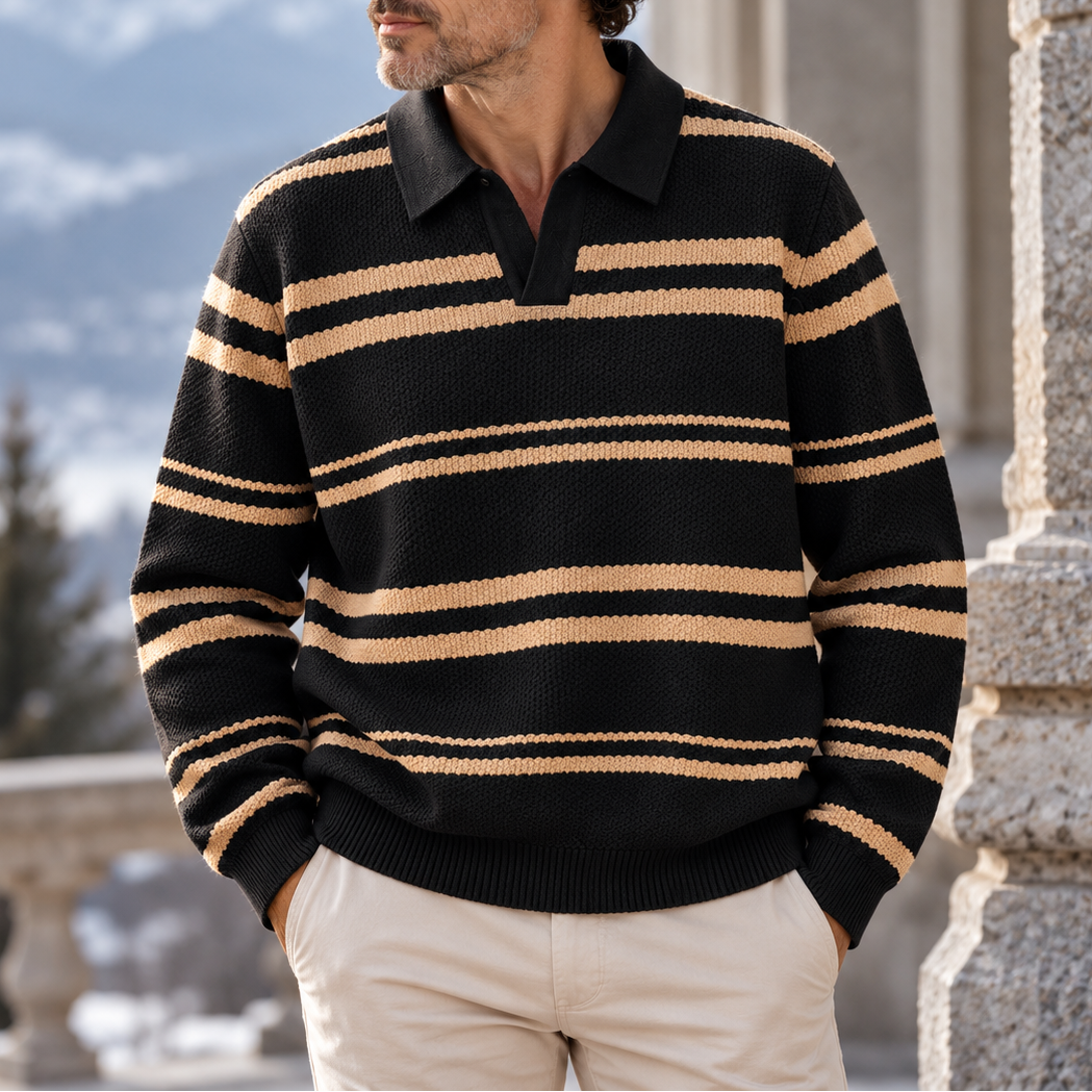 Jacob Striped Knit Polo
