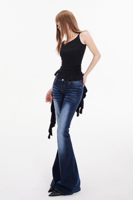 Low Waist Long Flare Jeans