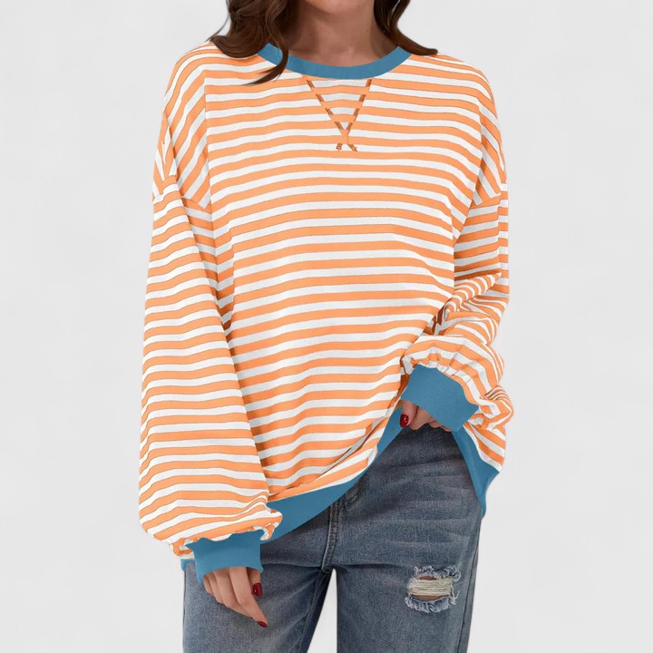 JULIA - RELAXED STRIPE SWEATSHIRT