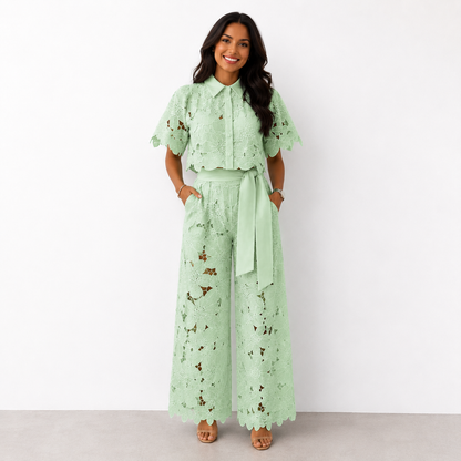 Jenny - Embroidered Two-Piece Summer Set