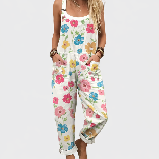 Comfortable Printed Suspenders Pants