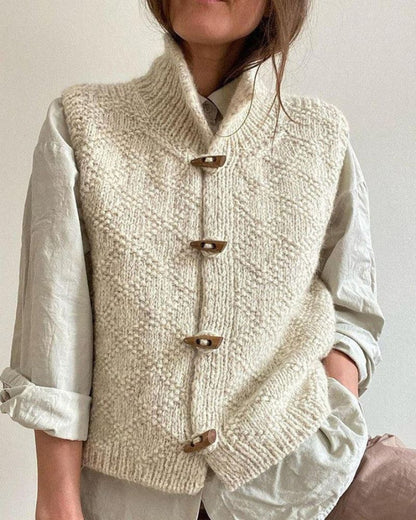INGRID – COZY KNIT SLEEVELESS CARDIGAN