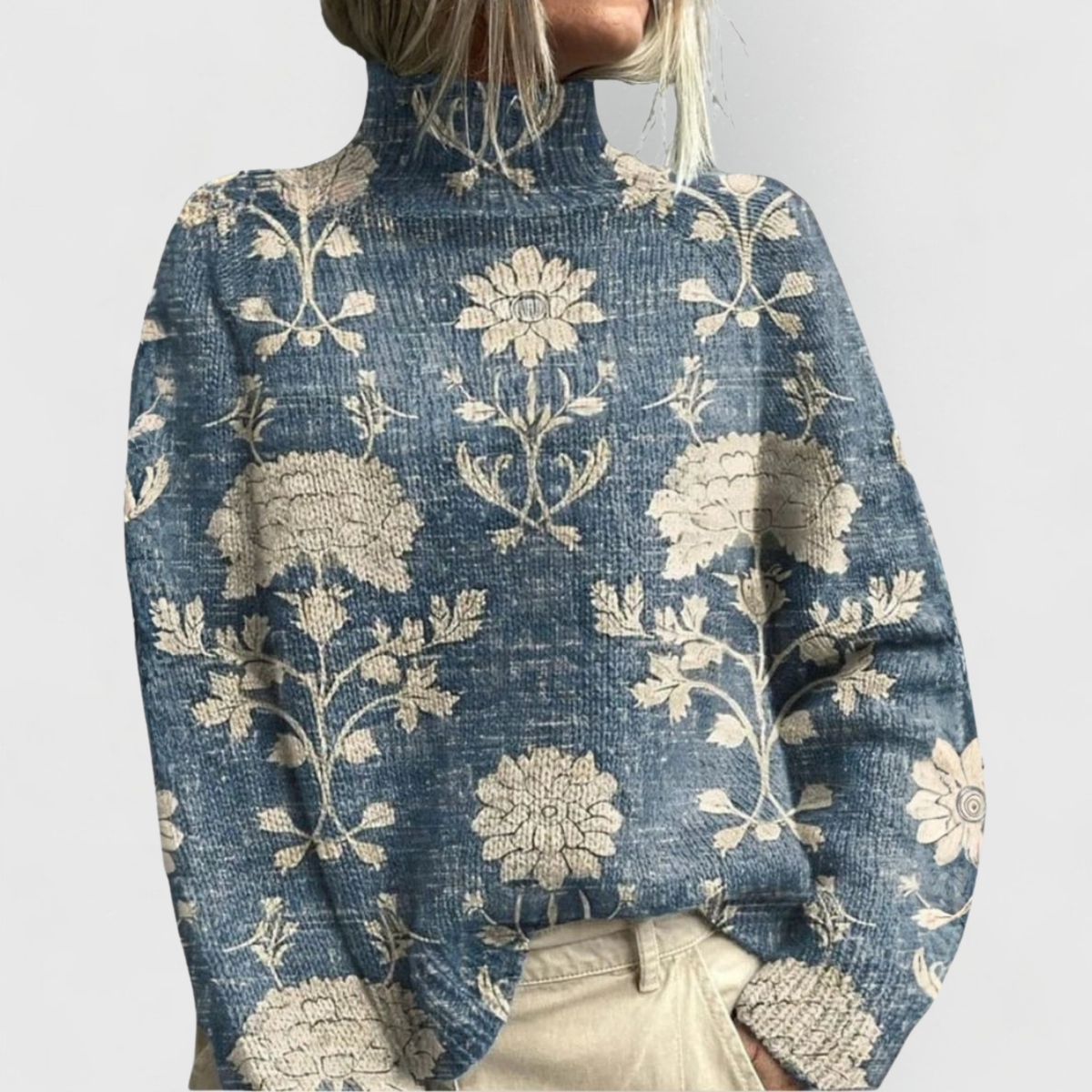 CASSANDRA – WOODLAND EMBROIDERED KNIT SWEATER