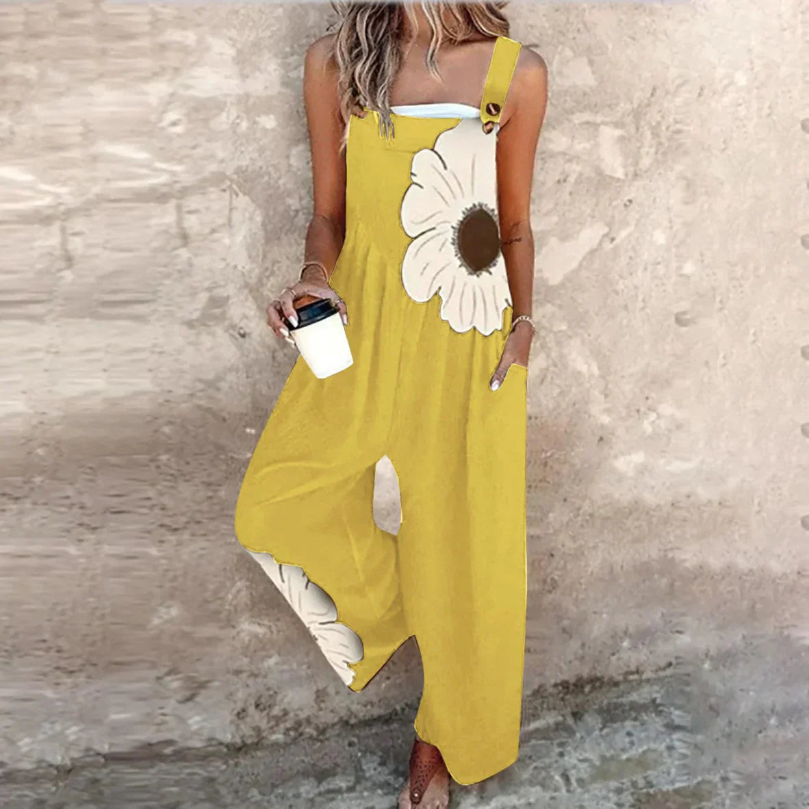 Printed Strap Pants
