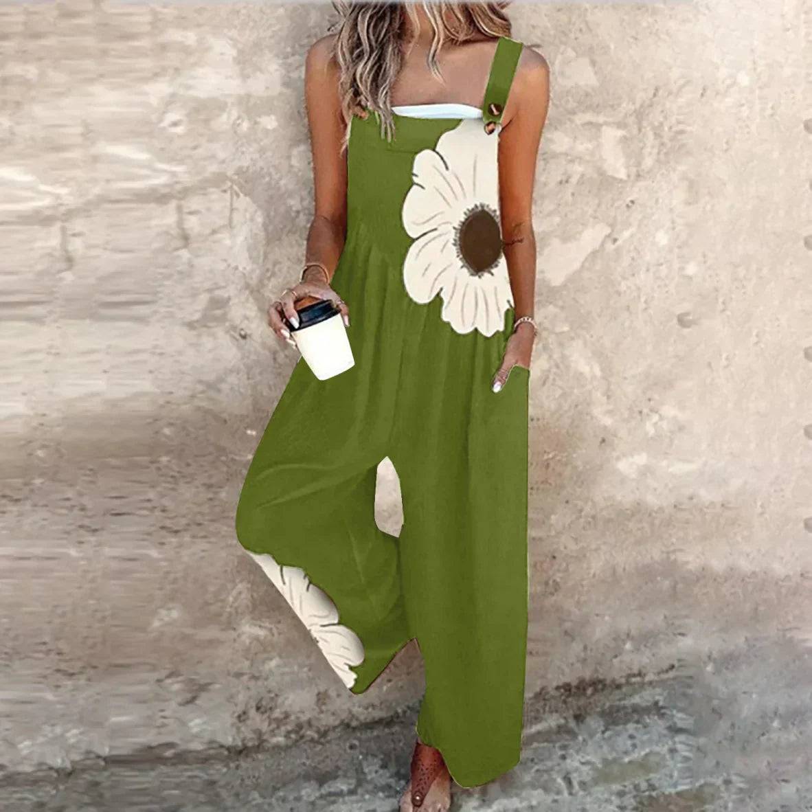Printed Strap Pants