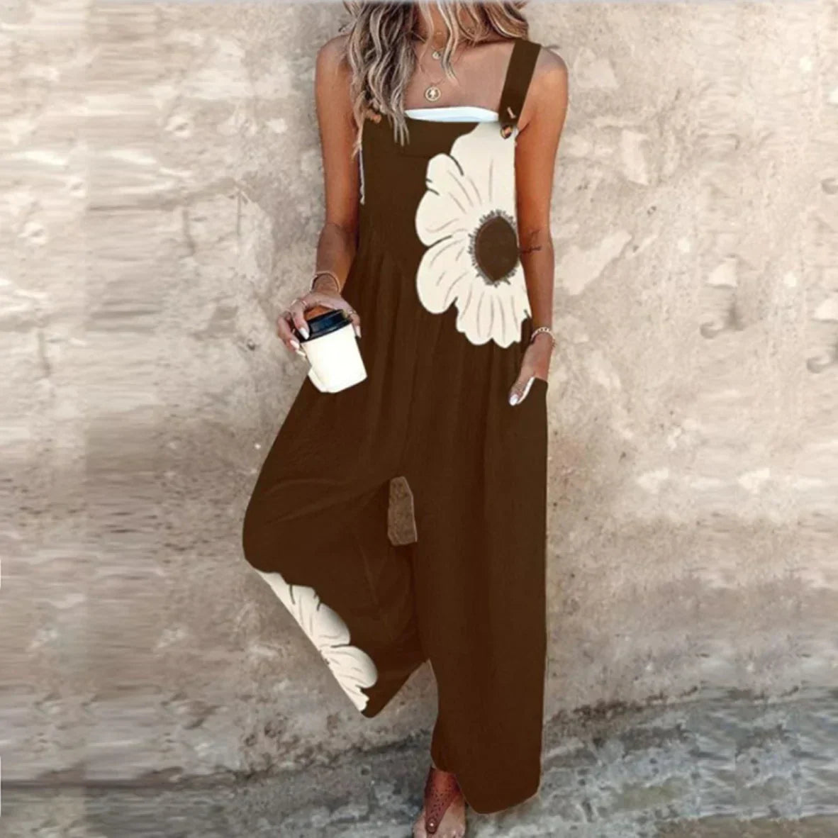 Printed Strap Pants