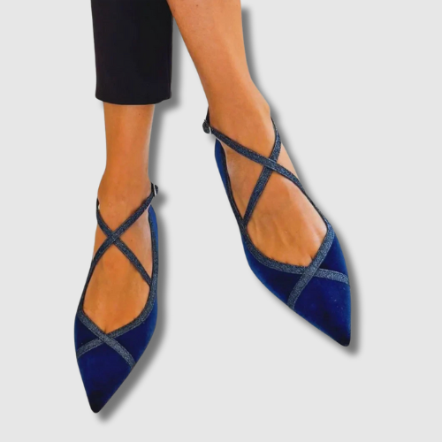 Aveline | Elegant Crossed Pointed Loafers