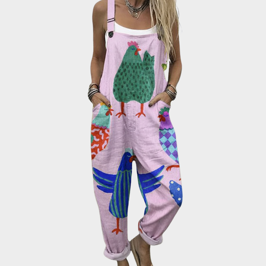 Printed Strap Pants