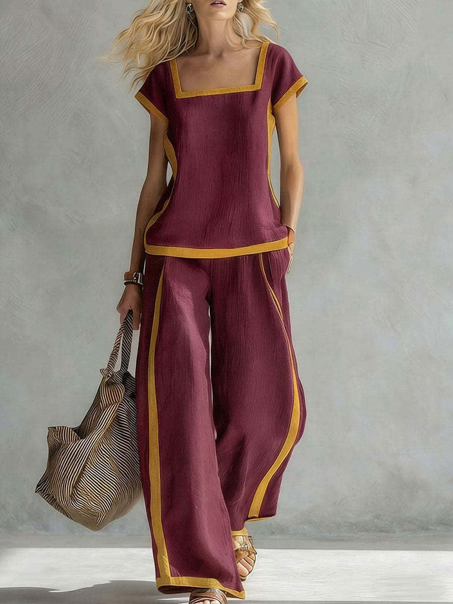 SERENA | ELEGANT TWO-PIECE LINEN SET
