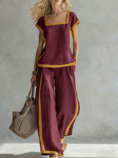 SERENA | ELEGANT TWO-PIECE LINEN SET