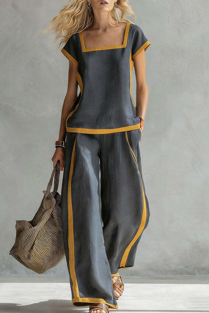 SERENA | ELEGANT TWO-PIECE LINEN SET