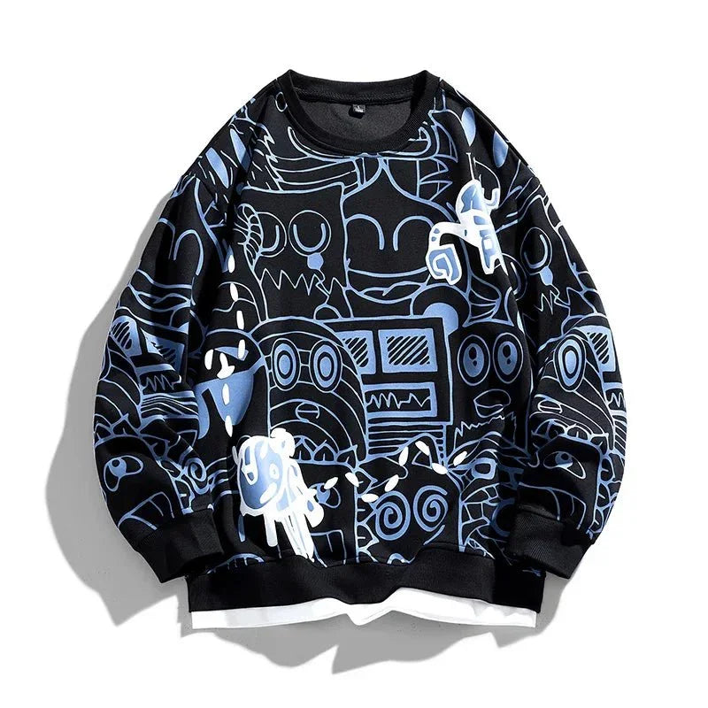 Gridline Graphic Sweatshirt