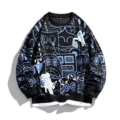 Gridline Graphic Sweatshirt