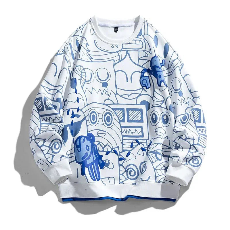 Gridline Graphic Sweatshirt