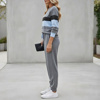 Josephine – Striped Lounge Set With Tapered Fit