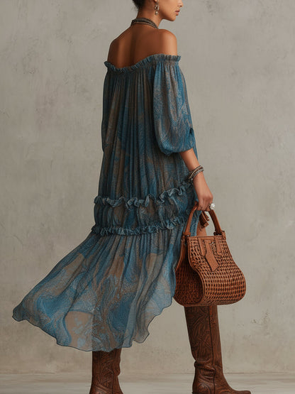 Indira | Off-Shoulder Boho Mini Dress