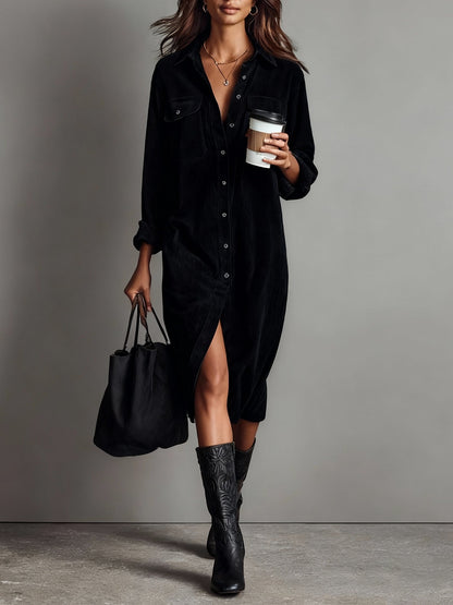 Sienna | Relaxed Button Midi Dress