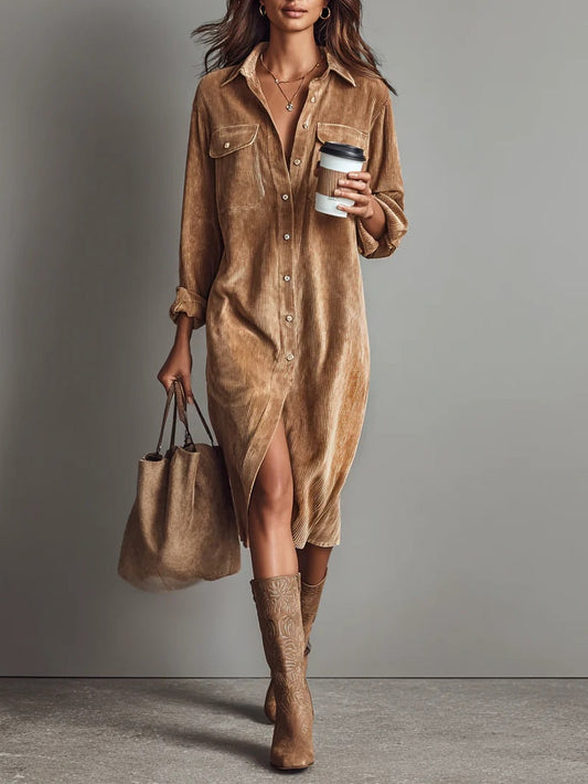Sienna | Relaxed Button Midi Dress