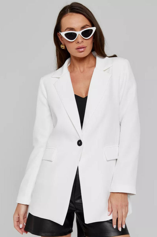 Single Button Loose Fit Blazer