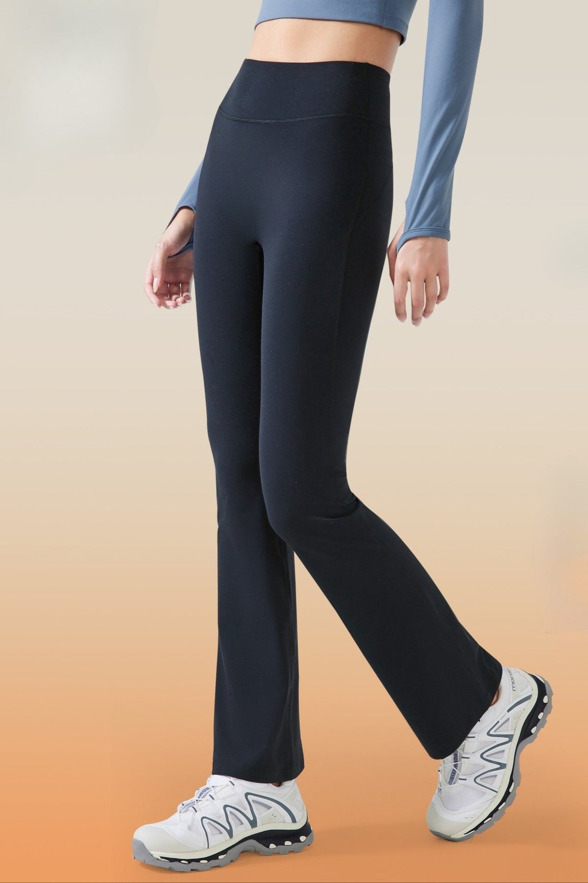 High-Waisted Fleece Lined Flared Yoga Leggings