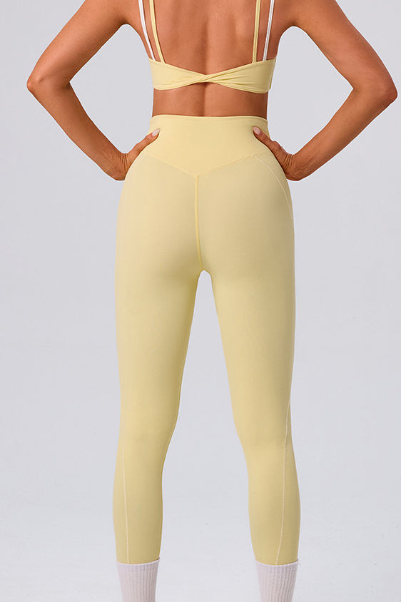 High Waist Twist Front Workout Leggings