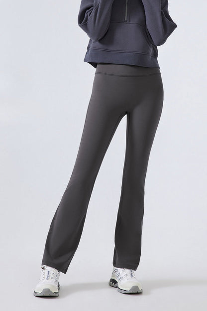 High-Waisted Fleece Lined Flared Yoga Leggings