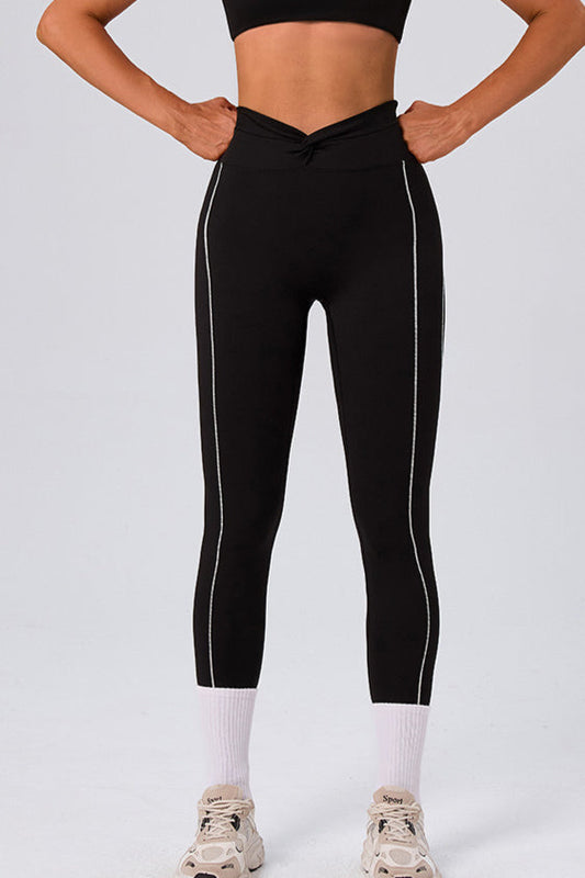 High Waist Twist Front Workout Leggings