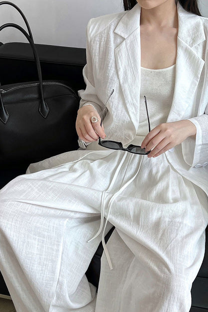 Lightweight Linen-Look Blazer